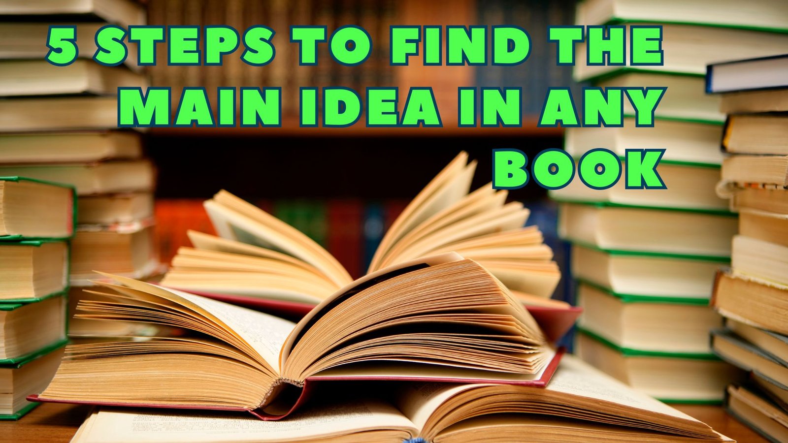 5 steps on finding the main ideas from any book
